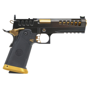 Watchtower Firearms, Demolitia, Demolition Ranch, Black w/ 5 Gold Ported Barrel, 4 Mags, 9mm Doublestack 1911 Pistol