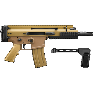 FN 38101885 SCAR 15P 5.56x45mm 10+1 7.50 Black Flat Dark Earth Picatinny Rail Aluminum Receiver SB Tactical Brace