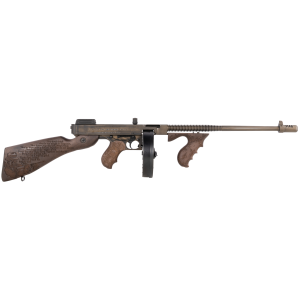 Thompson T150DC6 1927A-1 Bonnie & Clyde .45 Cal 50+1 18 Finned Barrel, Aluminum Receiver Fixed Stock