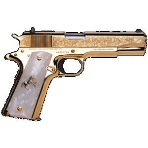 CNC Firearms El Ranchero .38 Super 1911 Pistol - 5.0" - Gold - 1x 7rd Mag