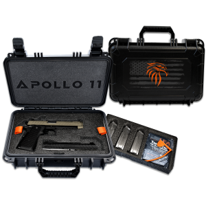 Live Free Armory LFAPF712086 Apollo 11  9mm 17+1 4.15 416 Stainless Steel Slide Elite Flat Dark Earth Cerakote Black Polymer Grip