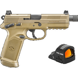 FN America FNX-45 Tactical Optic Ready .45 ACP Pistol With 407C Red Dot - 5.3" - FDE - 2x 15rd Mags