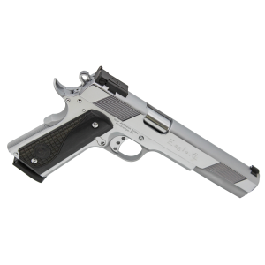 Iver Johnson Arms EAGLEXLC45 1911 Eagle XLC  45 ACP 6 8+1 High Polished Bright Chrome Long Slide, Diamondwood Walnut w/Logo Grip Adjustable Sights