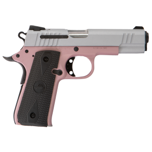 Citadel CIT380ROSE 1911-A1 Baby 380 ACP 3.75 7+1 Rose Cerakote Silver Slide Black Polymer Grip