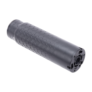 Hexium 5.56mm Rifle Suppressor - Hexium 5.56mm Titanium Hub Direct Thread Suppressor Black