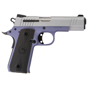 Citadel CIT380OLALA 1911-A1 Baby 380 ACP 3.75 7+1 Crushed Orchard Cerakote Silver Slide Black Polymer Grip