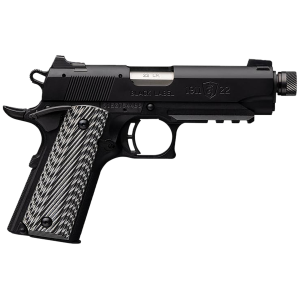 Browning 1911-22 Black Label Compact Suppressor Ready 22 LR Pistol 10 Round with Rail, Black - 051821490