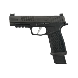 P365, 9MM, 4.3IN, BLK, STRIKER, FIBER OPT FRONT W/ BLK REAR, LXG GRIP, (1) 17RD (2) 21RD MAG, OPTIC READY, MAGWELL, MS