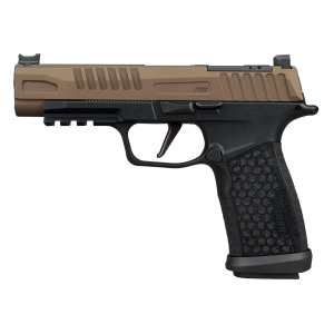 P365, 9MM, 4.3IN, X-SERIES, 2-TONE BRNZ, STRIKER, FIBER FRONT W/ BLK REAR, LXG GRIP, (2) 21RD (1) 17RD MAGS, OR, FRDM