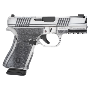 Black Rain Ordnance Frontline Plus Compact 9mm 3.75" 15rds, Bright White Battleworn