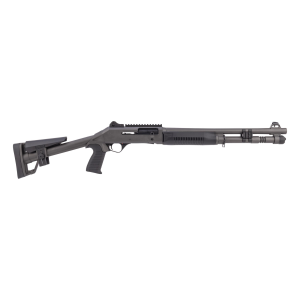 Panzer M4 Tactical 12 Gauge 18.5" Shotgun w/ Fixed Skeleton Stock, Grey - PAM4TSDSFSS