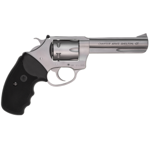 Charter Arms 72342 Pathfinder Target Revolver Single 22 Winchester Magnum Rimfire (WMR) 4.20 6 Round Black Rubber Grip Stainless