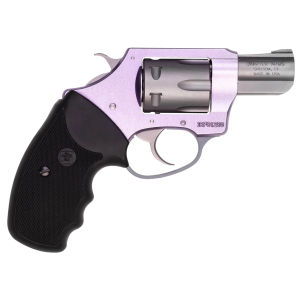 Charter Arms 52240 Pathfinder Lite Lavender Lady Revolver Single/Double 22 Long Rifle (LR) 2 6 Rd Black Rubber Grip Stainless
