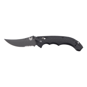Benchmade Mini Bedlam Folding Knife - Black G10 - Partially Serrated