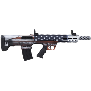 Citadel FRPS1218USA Pup Scout  12 Gauge Semi-Auto 3 5+1 18.50 Steel Barrel, USA Flag Picatinny Rail Aluminum Receiver, Picatinny Handguards, Adj Cheek Riser Synthetic Stock, Black Polymer Grip