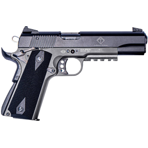GERMAN SPORT 1911 AD-OPS HGA  22LR 5 BLK PLYMR GP 10RD FAUX SUPPRESSOR  ; GREY FRAME BLACK SLIDE