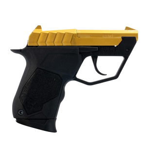 Taurus 122TUC13G 22TUC  Micro-Compact Frame 22 LR 9+1 2.50 Polished Gold PVD Steel Tip-Up Barrel, Gold PVD Serrated Stainless Steel Slide, Black Polymer Frame, Black Polymer Grip
