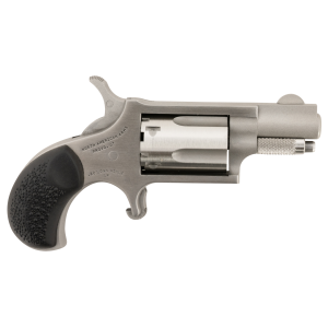 NAA 22LRGRCHS Mini-Revolver Carry Combo with Holster 22 LR 5rd 1.13 Stainless Steel Black Rubber Grip