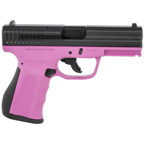 FMK G9C1G2PKSSCM 9C1 G2 9mm Luger 4 10+1 Black Carbon Steel Slide Cold Hammer Forged Barrel Pink Frame with Black Interchangeable Backstraps