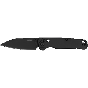 Kershaw 6105BLK Bel Air  3 Folding Reverse Tanto Plain Blackwash CPM MagnaCut Steel Blade, Black Aluminum Handle