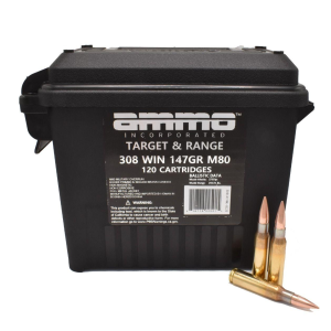 Ammo Inc Target & Range .308 Winchester 147 gr FMJ - Can of 120