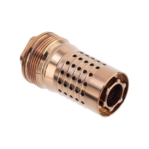 Q Rear End Cherry Bomb, 9mm, 1/2x28, 90-Degree Shoulder, Muzzle Brake