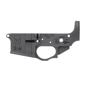 Spikes Tactical AR-15 Lower Receiver - Spartan Logo - Stripped Lower - BLEM