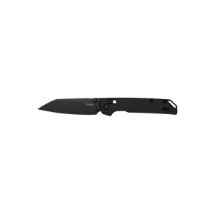 Kershaw 2038RBLK Iridium  3.45 Folding Reverse Tanto Plain Black Oxide D2 Steel Blade, Black Anodized Aluminum Handle