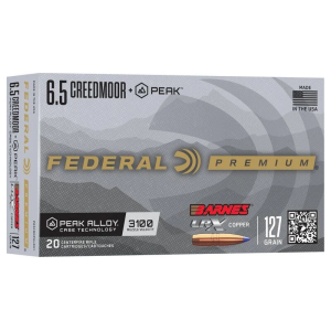 Premium 6.5 Creedmoor + Peak Lrx Rifle Ammo - 6.5 Creedmoor 127gr Lrx 20/Box