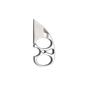 SOG Knives Snarl 2.3" Sheepsfoot Fixed Blade Knife, Silver - SOGJB01KCP