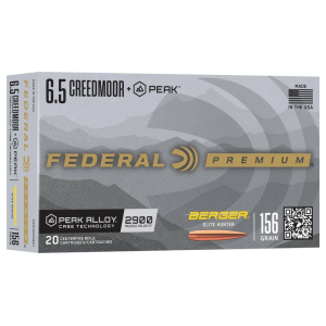 Premium 6.5 Creedmoor + Peak Elite Hunter Rifle Ammo - 6.5 Creedmoor 156gr Elite Hunter 20/Box