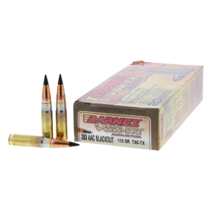 Barnes VOR-TX 300 AAC Blackout Ammo 110 Grain Barnes Tipped TAC-TX Polymer Tip Lead Free Box of 20
