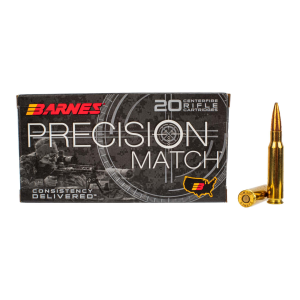 Barnes Precision Match 308 Winchester Ammo - Precision Match 308 Winchester 175gr Otm Boat Tail 20/Box