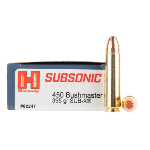 Subsonic 450 Bushmaster Sub-X(R) Polymer Tipped Rifle Ammo - Subsonic 450 Bushmaster 395gr Sub-X Polymer Tipped 20/Box