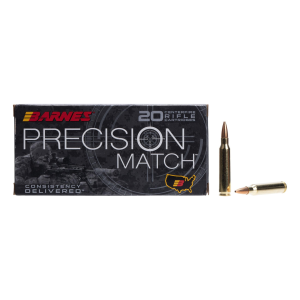 Barnes PRECISION MATCH 223 Rem 77gr Match Burner OTM BT - Box of 20