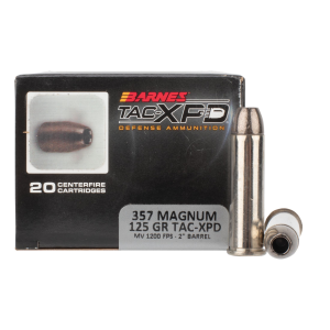 Barnes Bullets 21550 TAC-XPD  357 Mag 125 gr Barnes TAC-XP Lead Free Pistol Ammunition 20 rd BOX