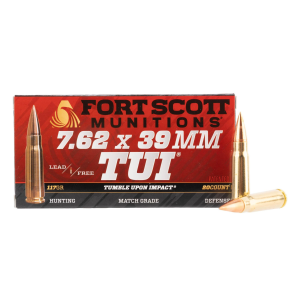Fort Scott Munitions TUI 117 gr Solid Copper 7.62x39 Ammunition - 20 Rounds