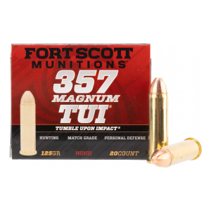 Fort Scott Self Defense Tumble Upon Impact .357 Magnum 125 gr SCS Ammo, 20rds - 357MAG125SCV
