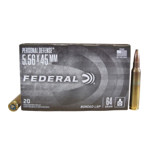 Federal Personal Defense 5.56 NATO 64gr Bonded LSP Duty Ammunition - Box of 20
