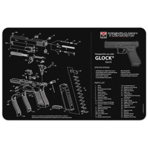 Ultra 20 Pistol Cleaning Mat - Tekmat Ultra 20 Gun Cleaning Mat For Glock Gen5 Black