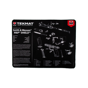 TekMat Smith & Wesson M&P Shield Ultra Premium Gun Cleaning Mat, 20" W x 15" Hx 0.25" T, Black/White - R20-SW-MP-SHIELD