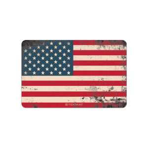 TekMat Cleaning Mat, Pistol Size, 11"x17", Old Glory US Flag, Red/White/Blue