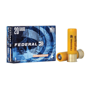Power-Shok Ammo 20 Gauge 2-3/4'''' 3/4 Oz Rifled Slug - Power-Shok 20 Gauge 2-3/4'''' 328gr Rifled Hp Slug 5/Box