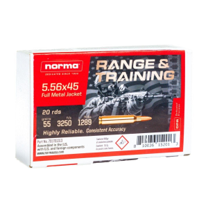 Norma Range & Training 5.56x45 55gr Full Metal Jacket - Box of 20