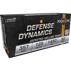 Fiocchi Defense Dynamics 357 Magnum 125gr JHP Ammo - Box of 50