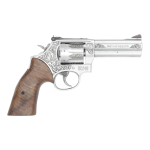 Smith & Wesson 686 Plus Engraved .357 Magnum / .38 Special Revolver - 4" - Satin Stainless - 7 Round
