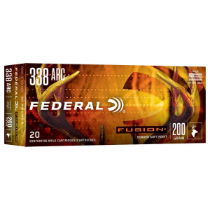 Federal Fusion 338 ARC 200gr Bonded Soft Point Ammo - Box of 20