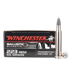 Winchester Ballistic Silvertip .223 Rem 55gr Ballistic Tip Ammo - Box of 20