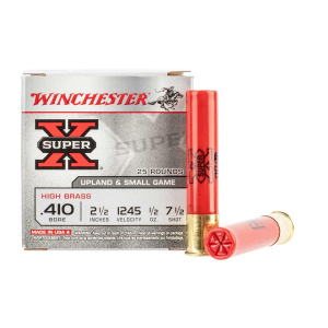 Winchester Super-X High Brass 410 Bore 1/2oz #7.5 Shot Ammo - Box of 25