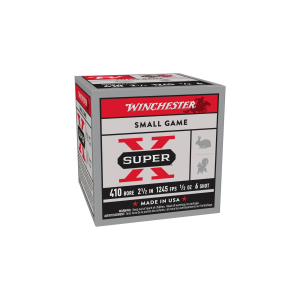 Winchester Super-X Upland HB .410 Bore 2.5" 1/2oz 6 Shot Ammo - Box of 25